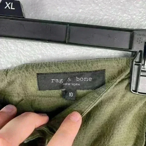 Rag & Bone Camille Cotton Seersucker Shorts Belted Paper Bag Womens 10 Pants - Picture 6 of 12